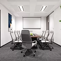 Modern Law Firm Front Desk Reception With Marble Background Wall And Green Plant