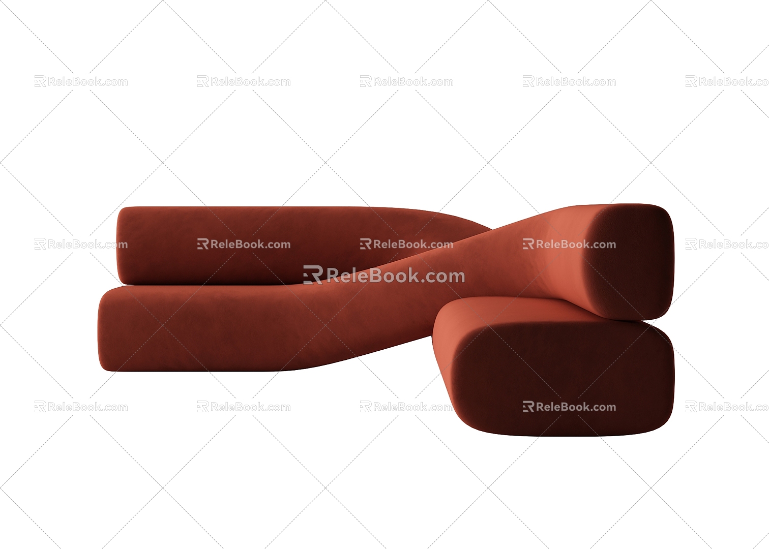 Modern shaped sofa model