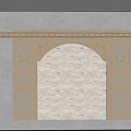 Bed Background Wall With Floral Patterned Wallpaper Ornate Molding And Decorative Wall Sconces