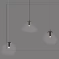 Three Modern Irregular Shaped Glass Pendant Lights with Warm Illumination and Contemporary Design