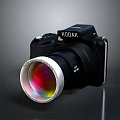 KODAK Black Digital Camera With Large Colorful Reflective Lens And Modern Design
