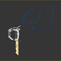 Modern Key Door Key Gold Key Silver Key 3d model