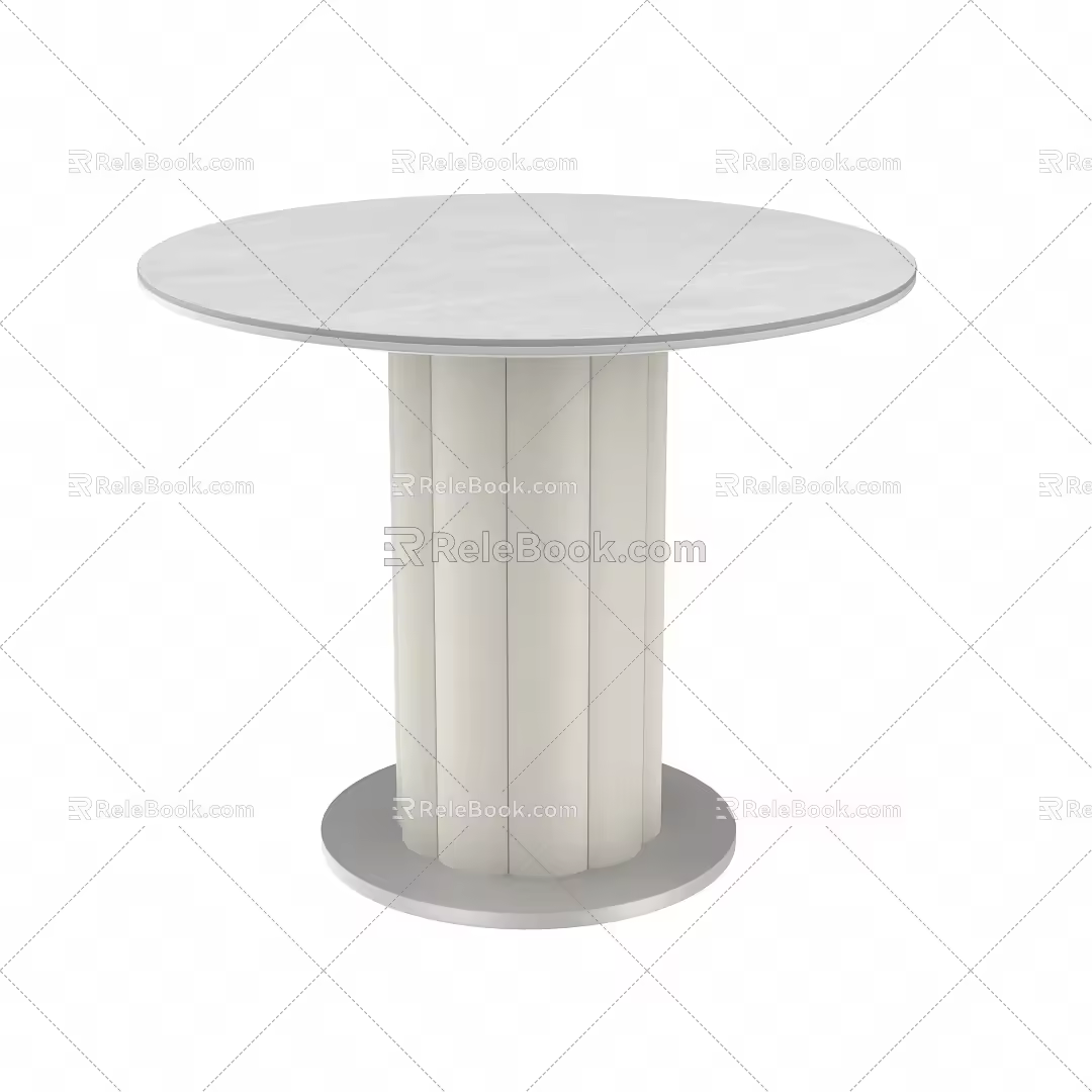 Round Table Dining Table Coffee Table Courtyard Garden Round Table Rock Board Table 3d model
