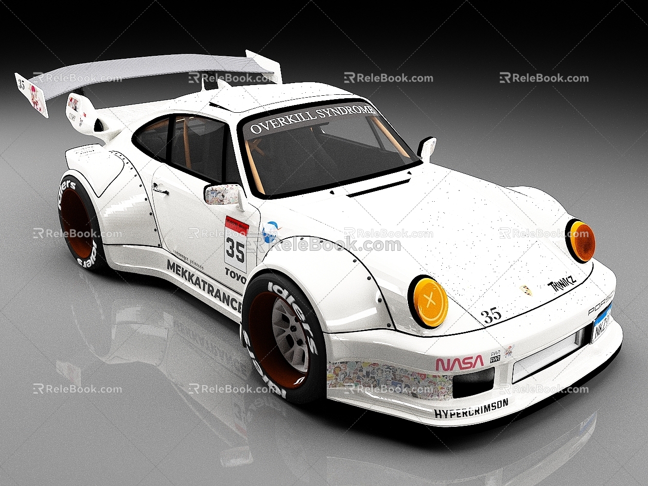 Porsche 930 sports car Racing Car Luxury Car 3d model