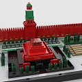 LEGO toy blocks Kremlin fence 3d model