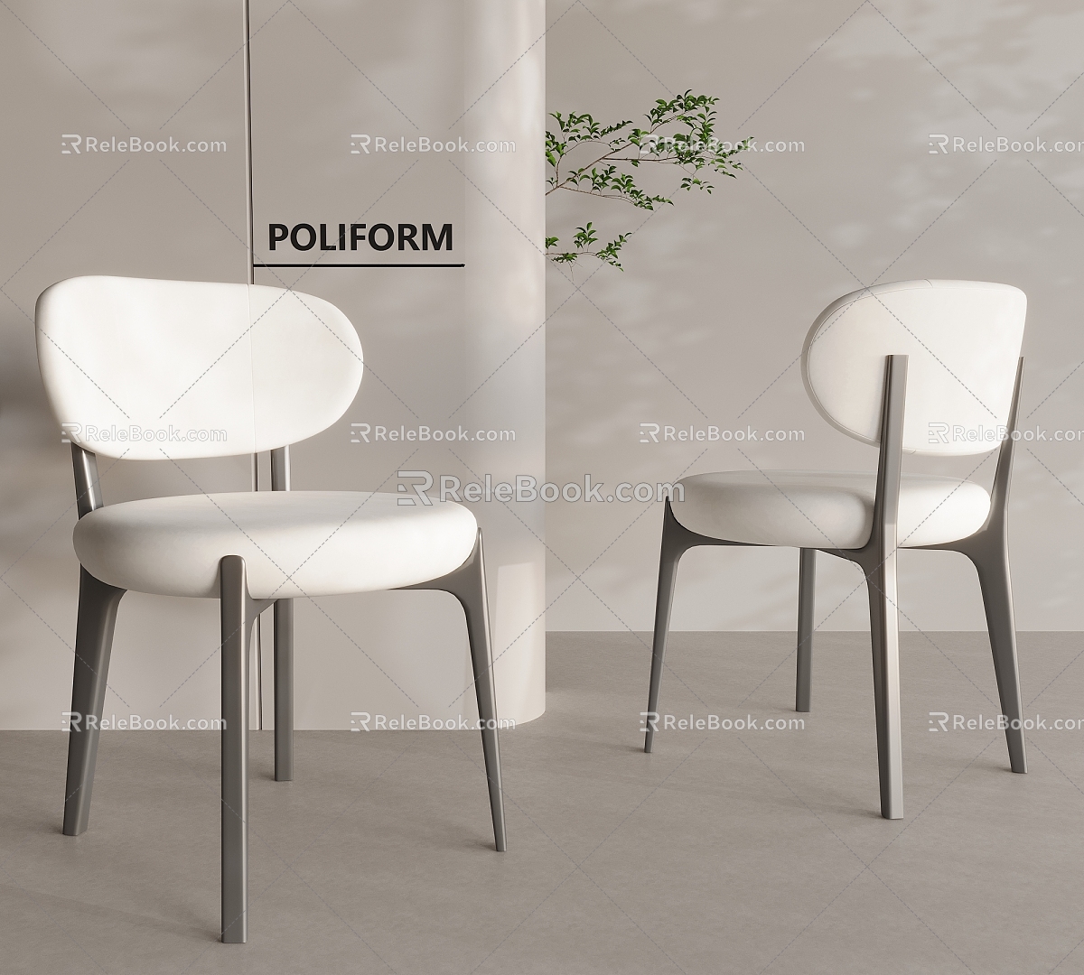 Modern Single Chair Backrest Chair Dining Chair Tea Chair Desk Chair 3d model