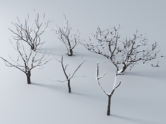 Dead branches Snow modeling trees Dead trees Winter trees Snow trees Snow trees Snow plants Snow trees 3d model