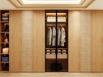 Wardrobe Design Wardrobe Effect Diagram Wardrobe Coat Cabinet Design Coat Cabinet 3d model