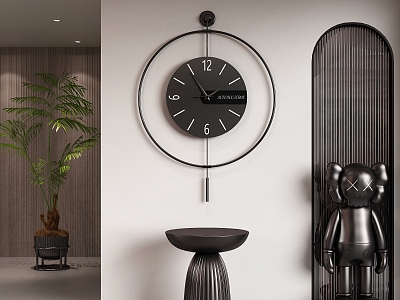 Modern clock wall clock ornaments 3d model