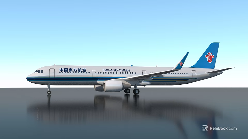 China Southern Airlines Passenger Jet Exterior View 3d model 