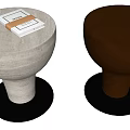 Modern Quiet Stone Tea Table 3d model