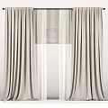Elegant Beige Textured Curtains With Sheer Layers For Modern Home Interior