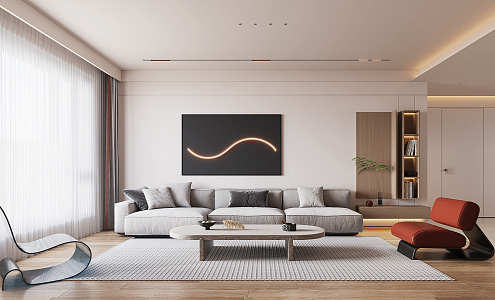 modern living room 3d model