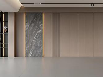 Modern Simple Sofa Background Wall Modern Decoration Balcony Cabinet Living Room Cabinet Wood Decorative Background Wall 3d model
