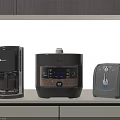Midea Kitchen Appliances Coffee Maker Electric Pressure Cooker Toaster on Countertop