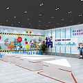 Safety Experience Hall With Safety Knowledge Posters Warning Signs And White Platforms
