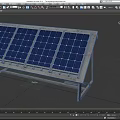 Industrial Solar Panel Mounting System With Sturdy Metal Frame And Durable Structure 3d model