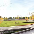 Modern Pedestrian Bridge Design In Urban Park With Green Landscape And Walkway