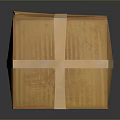 Household Items Packaged In Wooden Box With Straps For Storage And Transport