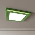 Square Green Frame Ceiling Light With White Illumination For Modern Interior Ceiling 3d model
