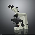 Binocular Microscope Scientific Lab Instrument With White Base Mechanical Stage And High Power Objective Lenses