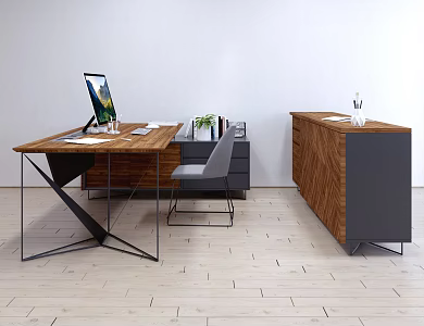 Modern Office Desk Chair Office Chair Combination 3d model