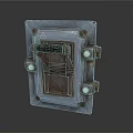 Gray Metal Square Mechanical Locking Device With Spring And Screws Structure
