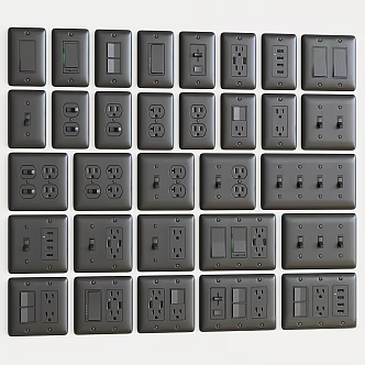 Switch Socket Switch Socket Panel Network Socket TV Socket 3d model