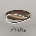 Quiet ancient style bedroom ceiling lamp round ceiling lamp net red ceiling lamp 3d model