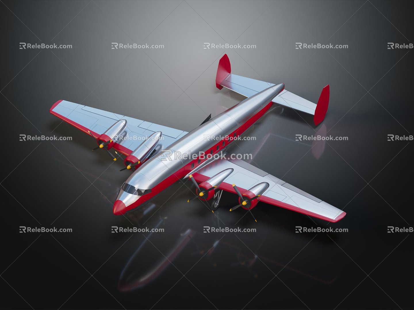 Modern Aircraft Old Civil Aircraft Old Commercial Aircraft 3d model