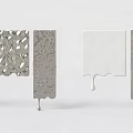 Modern Wall Decor With Metallic And White Textures And Dripping Design Elements