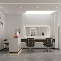 Modern Hair Salon Interior Design With Styling Chairs Mirrors Workstations And Decor