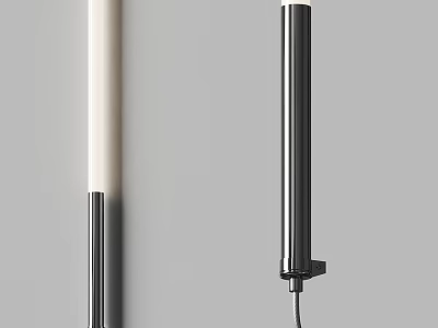 Modern Black White Metal Wall Sconce With Slim LED Design For Indoor Decor 3d model