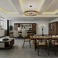 Contemporary Public Office Area with Glass Partitions Spacious Corridor Office Furniture and Green Plants