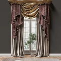 Luxury Purple Gold Curtains with Elegant Drapery for Window Indoor Plant and Natural Light