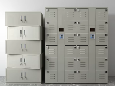Shower Sauna Locker Room With Cabinets And Lockers 3d model
