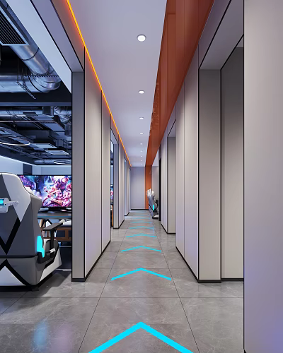 Modern Internet Cafe Away 3d model