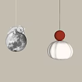 Cream wind chandelier 3d model
