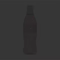 Transparent Glass Bottle With Water Bubbles On Dark Background With Reflection 3d model