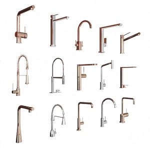 Modern faucet combination 3d model