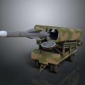 Military Missile Weapon On Camouflage Launch Vehicle With Mounted Launcher And White Warhead