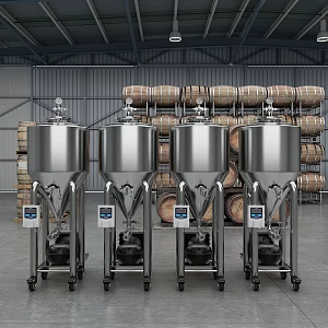 Brewery alcohol fermentation tank 3d model