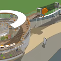Colorful Children's Play Area With Spiral Staircase And Multi Level Open Design