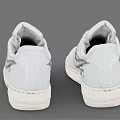 White Air Force 1 Shoes With White Leather Upper And Silver Swoosh Logo