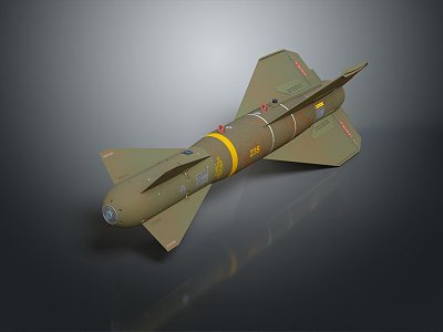 Bomb Missile Airborne Missile Shipborne Missile Cruise Missile High Altitude Bomb Guided Weapon Cruise Weapon 3d model