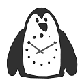 Cute Penguin Shaped Decorative Clock With Black And White Design And Adorable Look