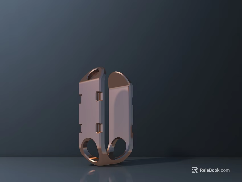 Symmetric Metal Road Infrastructure Component With Safety Design Features For Traffic Use 3d model 