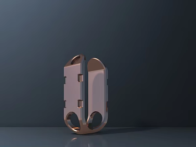 Symmetric Metal Road Infrastructure Component With Safety Design Features For Traffic Use 3d model