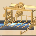 Industrial Equipment Gantry Crane With Rail Tracks And Mechanical Lifting Components