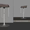 Modern Luxury Bar Stool Design With Metal Frame And Mesh Seat